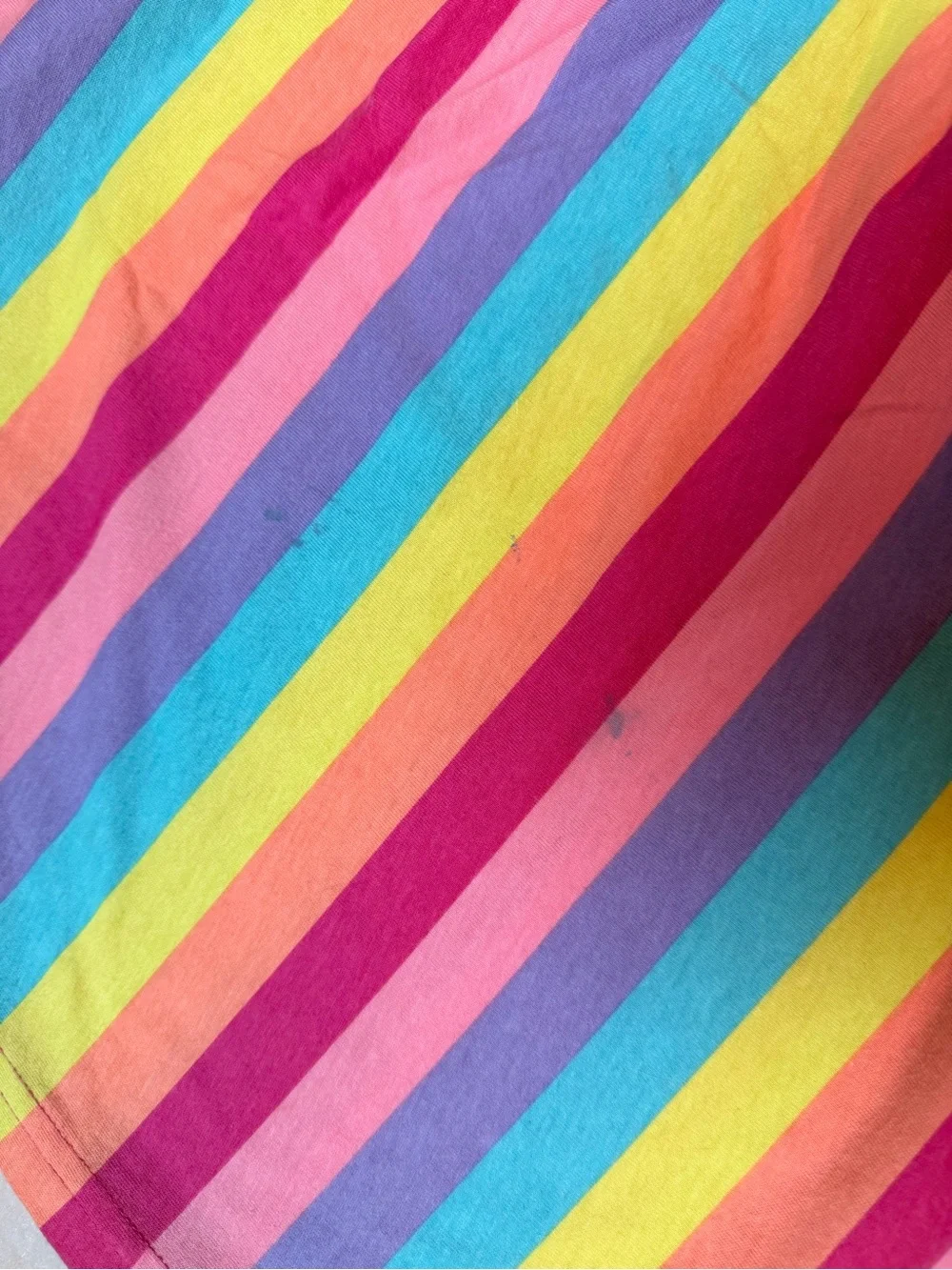 Rainbow Stripe Sleeveless Girls' Dress